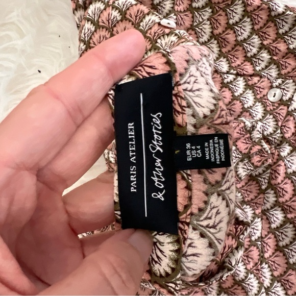 & other stories | Long Sleeve Fan Print Mini Dress - Picture 7 of 10